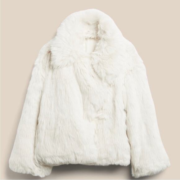 Banana Republic Reversible Down Faux Fur Jacket - Picture 5 of 9